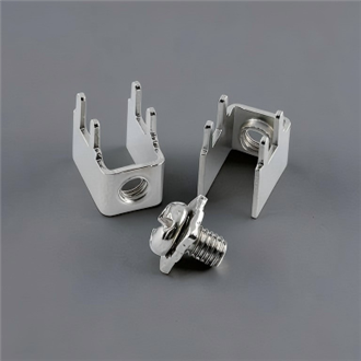 Terminales de tornillo de PCB de la serie ZPCB-2 (M3 y M4 · Montaje de 4 agujeros · Latón estañado)